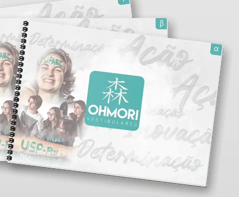 Capa da apostila da Ohmori, A4 deitado com espiral